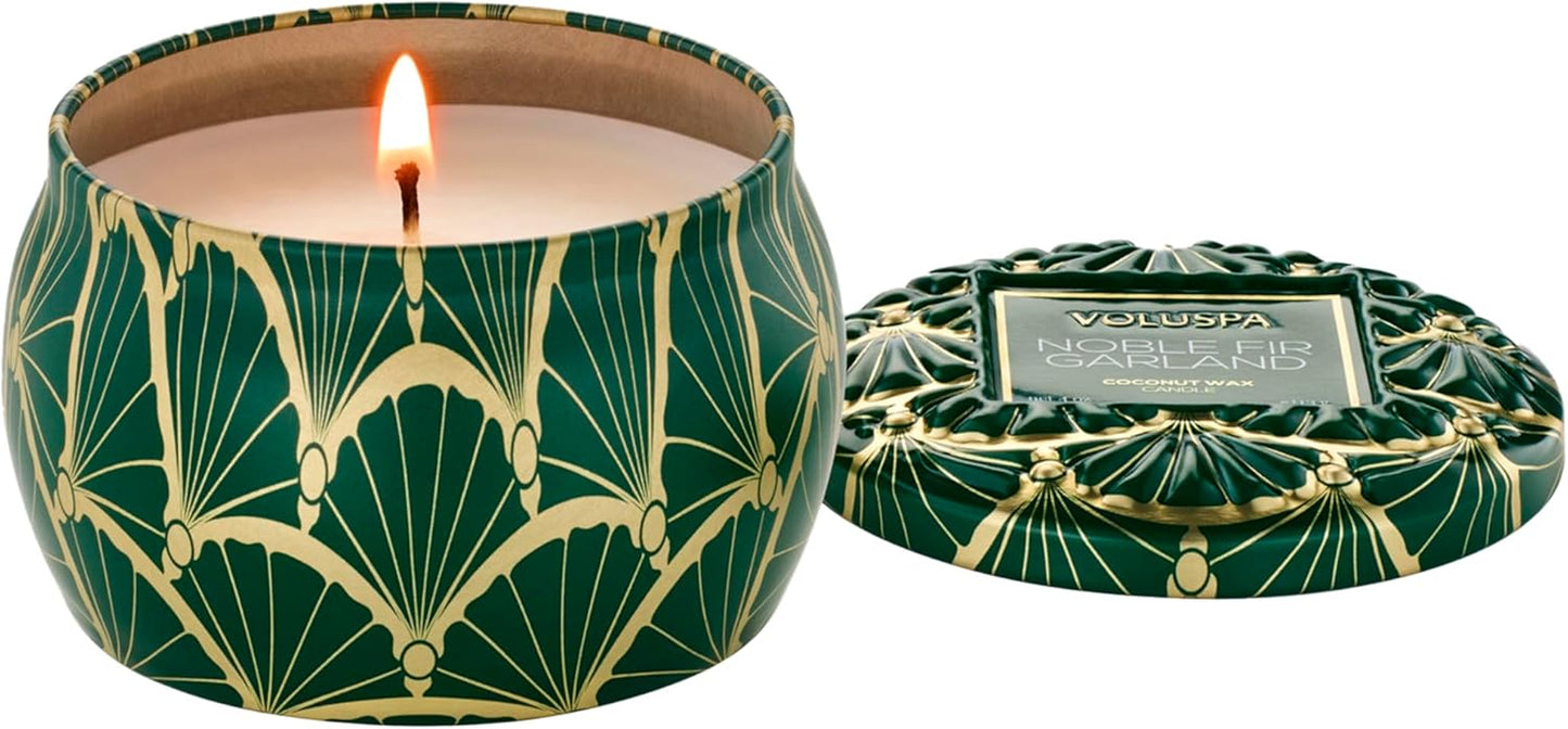 Voluspa Noble Fir Mini Tin Candle 4 Oz