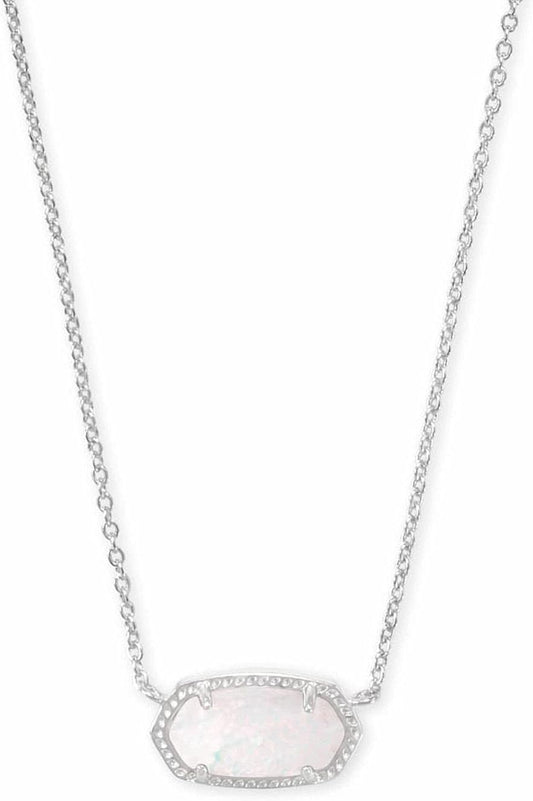 Elisa Pendant Necklace for Women White Opal 