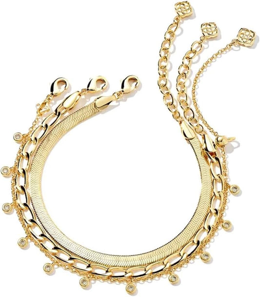 Kendra Scott Kassie Set of 3 Chain Bracelets 