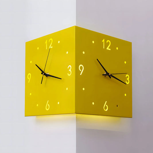 Modern Corner Clock- Light and Voice Activated