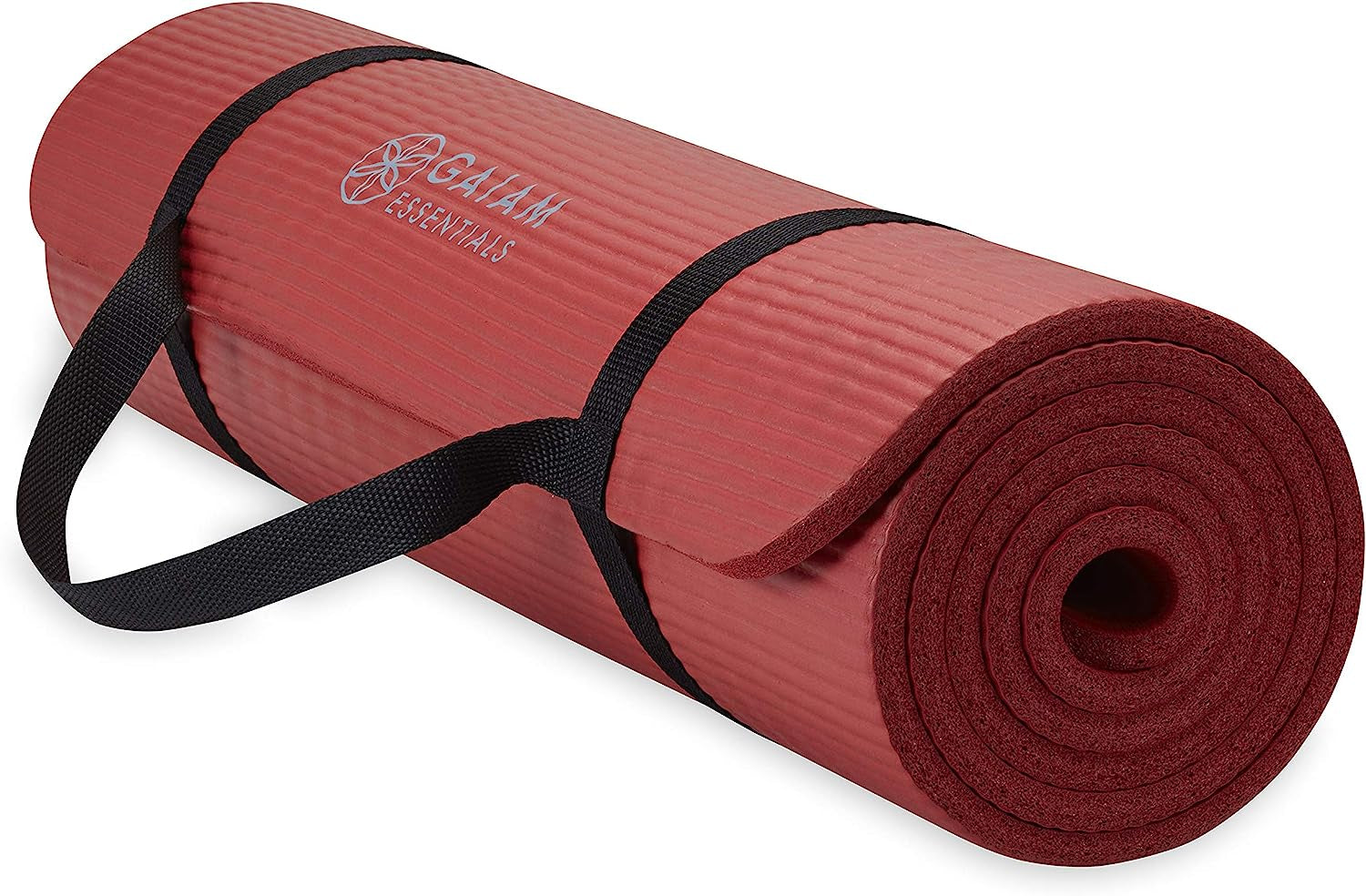 Super Comfy Thick Yoga Mat with Easy-Cinch Carrier Strap