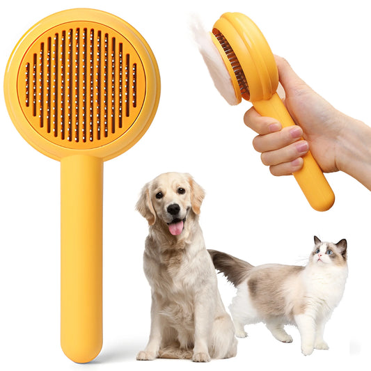 Pet Massage Self Cleaning Slicker Brush For Cats