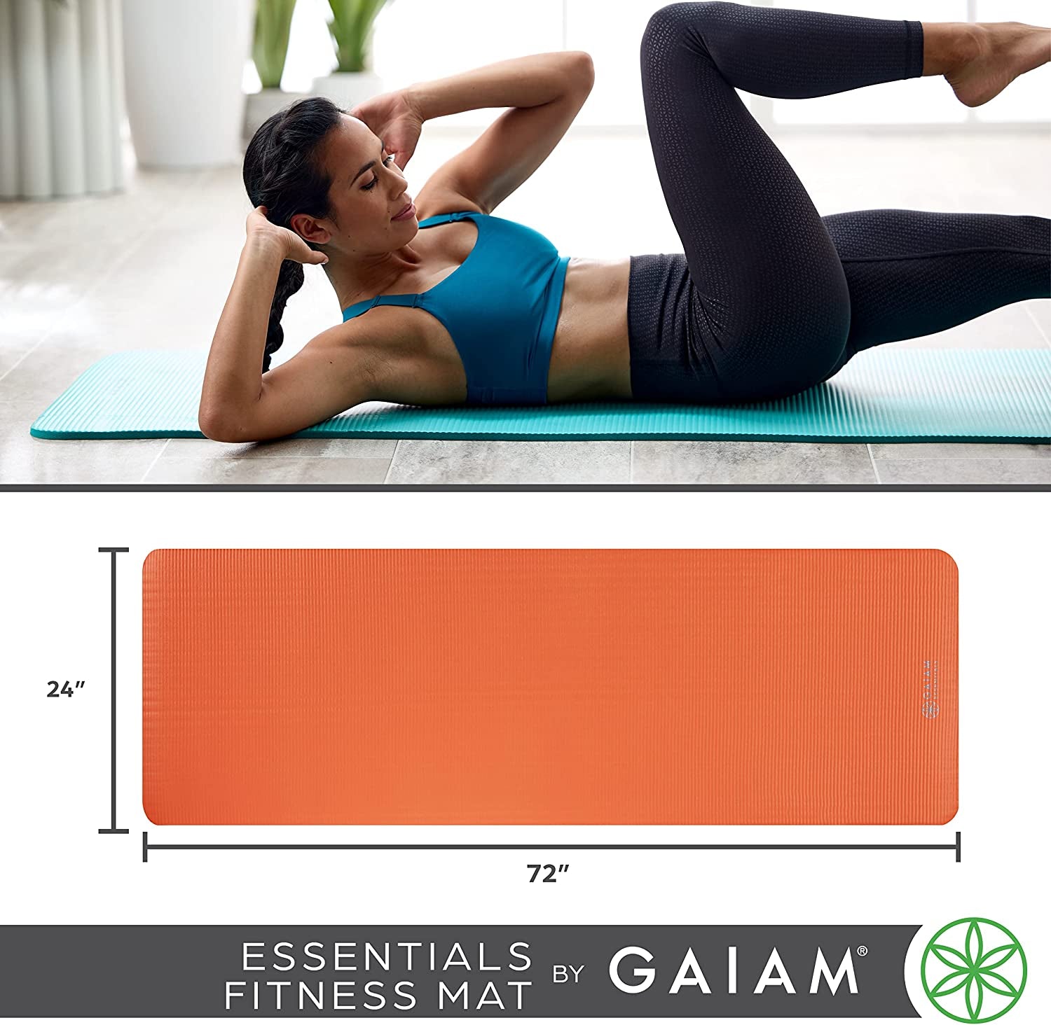 Super Comfy Thick Yoga Mat with Easy-Cinch Carrier Strap