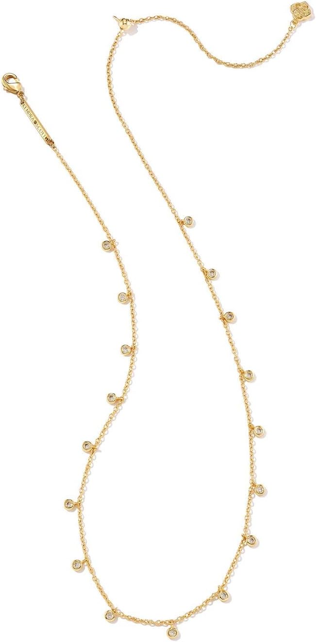 Kendra Scott Ameila Chain Necklace 19 inch with Delicate Crystal Charms