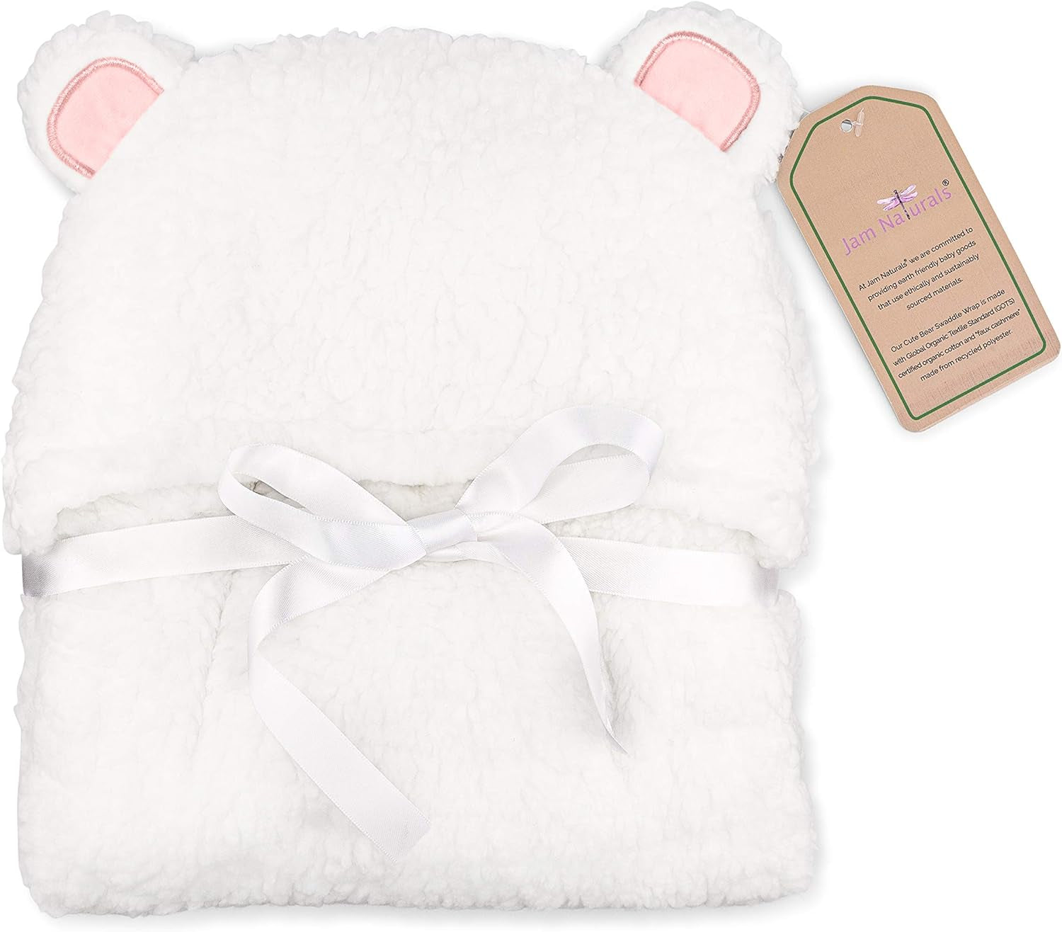 Organic Plush Bear Baby Swaddle Blanket 