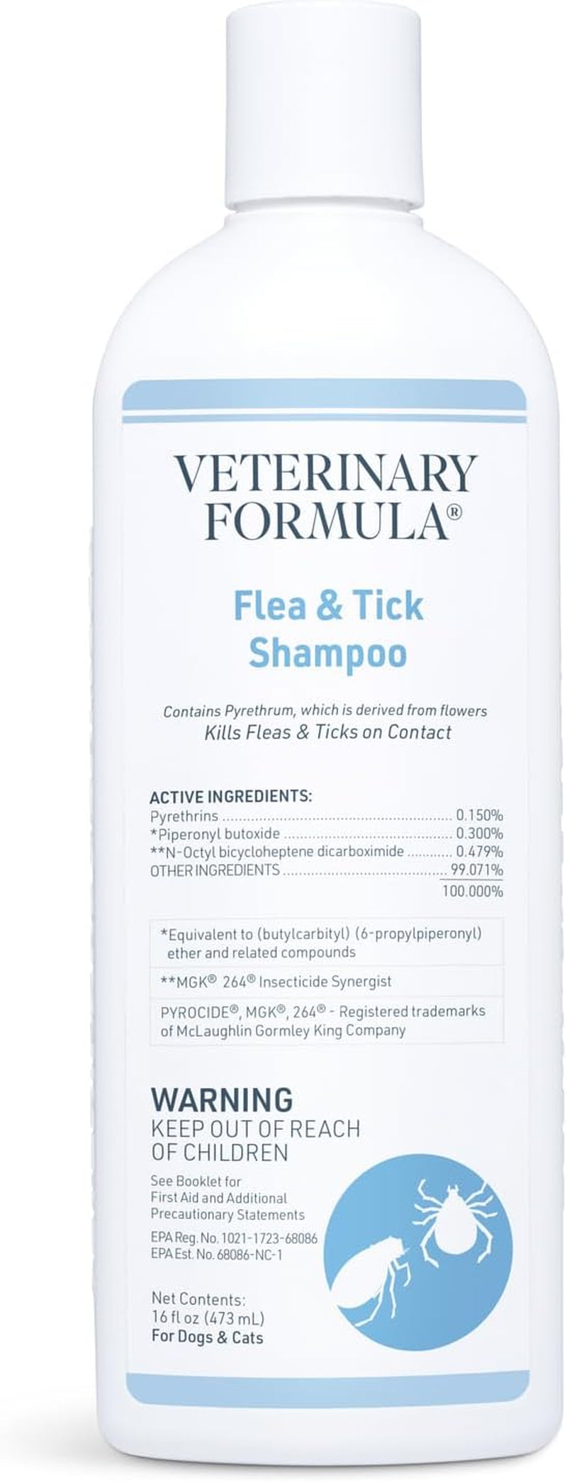 Goodbye Flea and Tick Shampoo for Dogs and Cats, 16 Oz