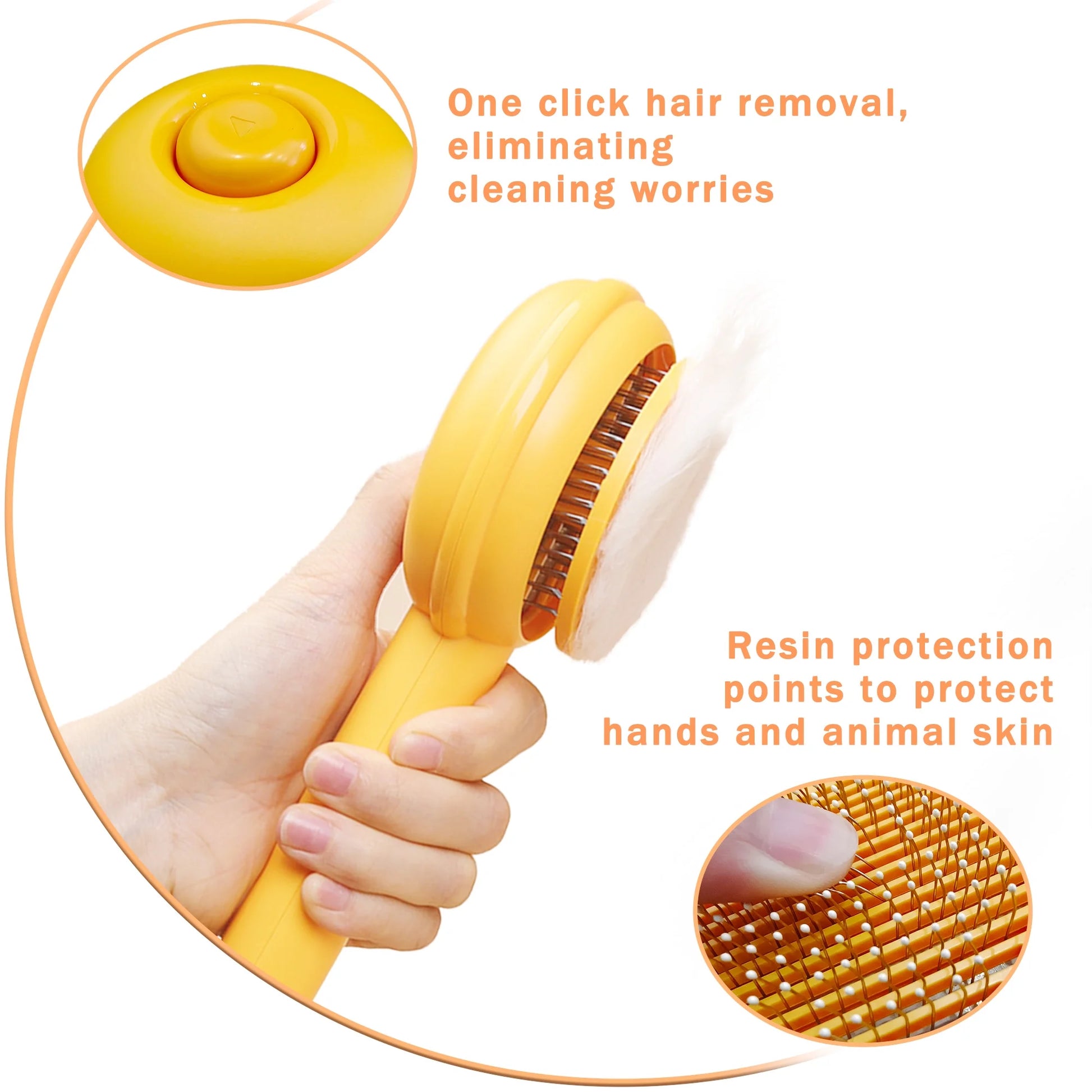 Pet Massage Self Cleaning Slicker Brush For Cats