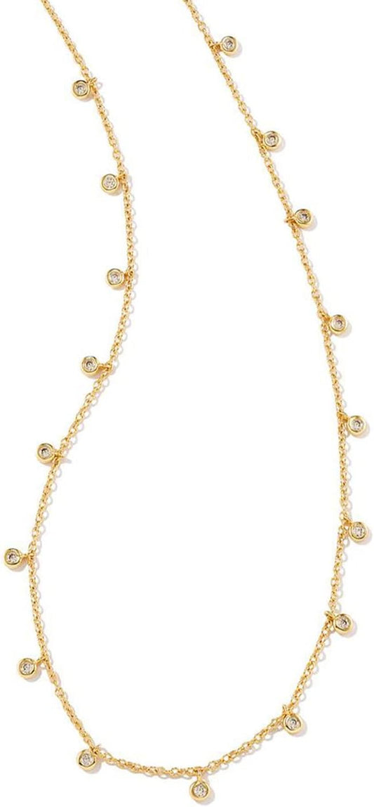 Kendra Scott Ameila Chain Necklace 19 inch with Delicate Crystal Charms