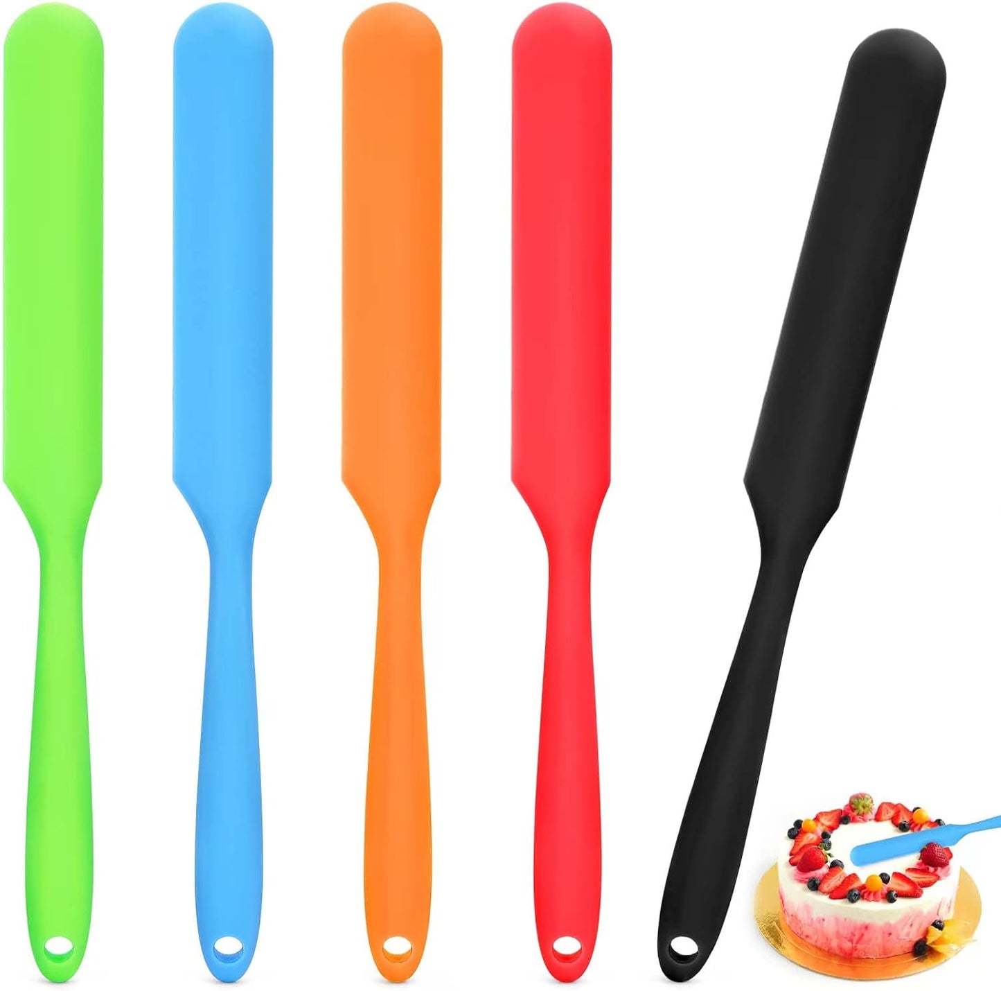 Non-Stick Heat Resistant Mixing Spatulas Set pf 5