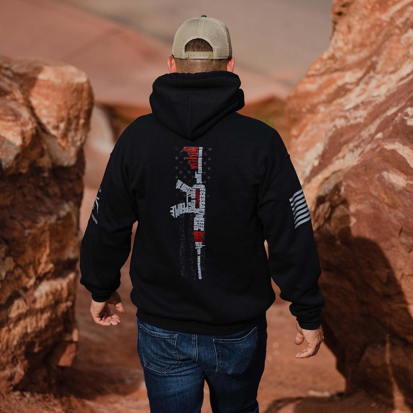 USA Second Amendment 2.0 Men's Pullover Hoodie