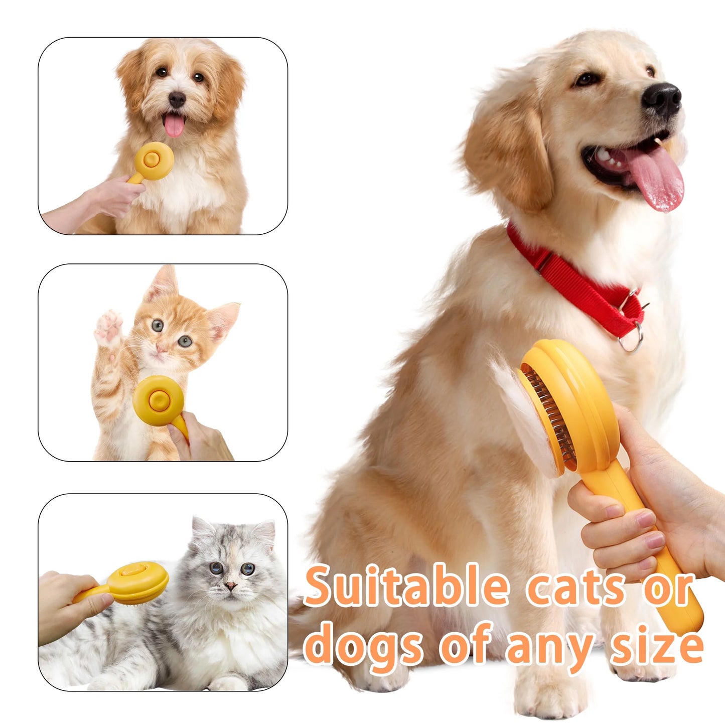 Pet Massage Self Cleaning Slicker Brush For Cats