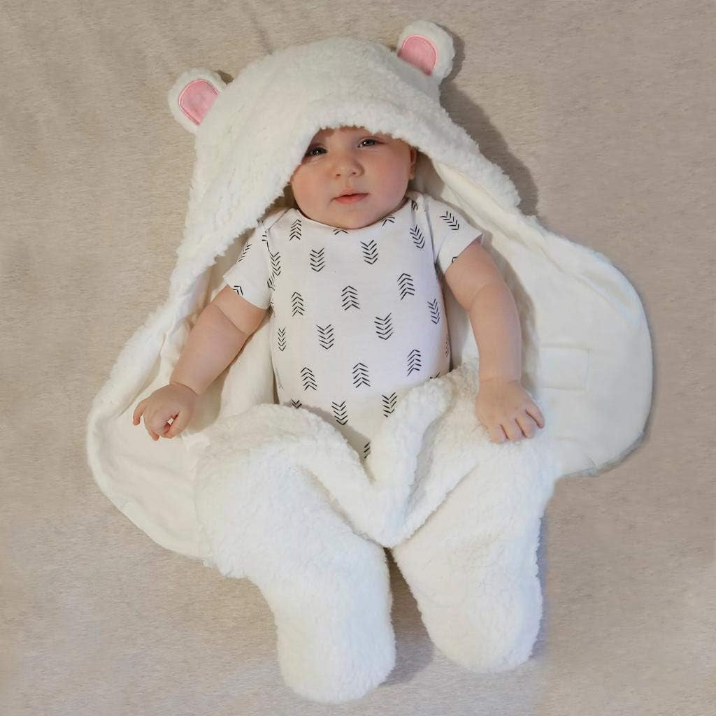 Organic Plush Bear Baby Swaddle Blanket 